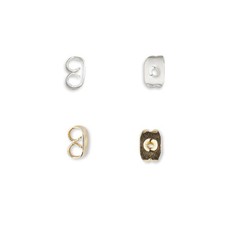 100 Small Replacement 5mm x 4mm Butterfly Post Stud Earnut Earring Back Backings