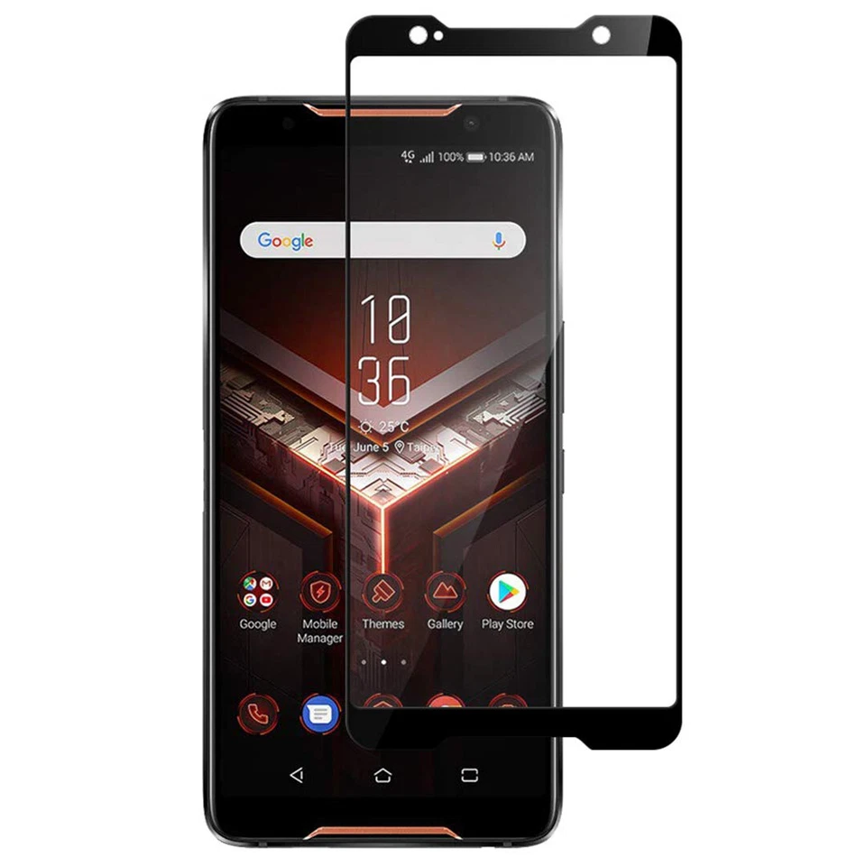 Protector de pantalla de película de vidrio templado para ASUS ROG Phone II ZS660KL- CUBIERTA COMPLETA Foto 2 de 4