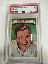 1967 Topps ¿Quién soy yo? #12 Babe Ruthn PSA 5 SN 49970522