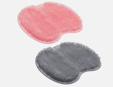 Shower Foot Scrubber Mat Wall Back Washer Exfoliating Non Slip Pad