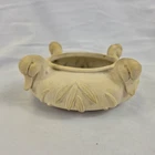 Vintage Weller Pottery Duck Head Planter Bowl Matte Beige Art Pottery