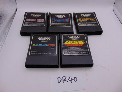 Lot of 5 Coleco Vision Games Gorf - Pepper II - Carnival - Donkey Kong - Poker