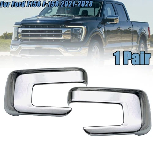 Left Right Chrome Side Rearview Mirror Cover Trim For Ford F150 F-150 2021-2023