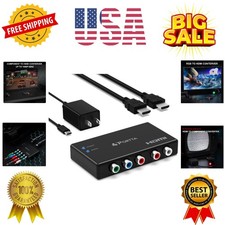 Component to HDMI Converter with HDMI Cable, RGB 5 RCA YPbPr to Video Convert...