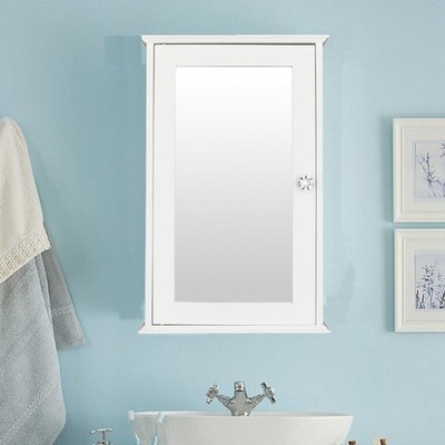 Mirror Door Wall Mount Hanging Medicine Cabinet Bathroom Storage Shelf Organizer