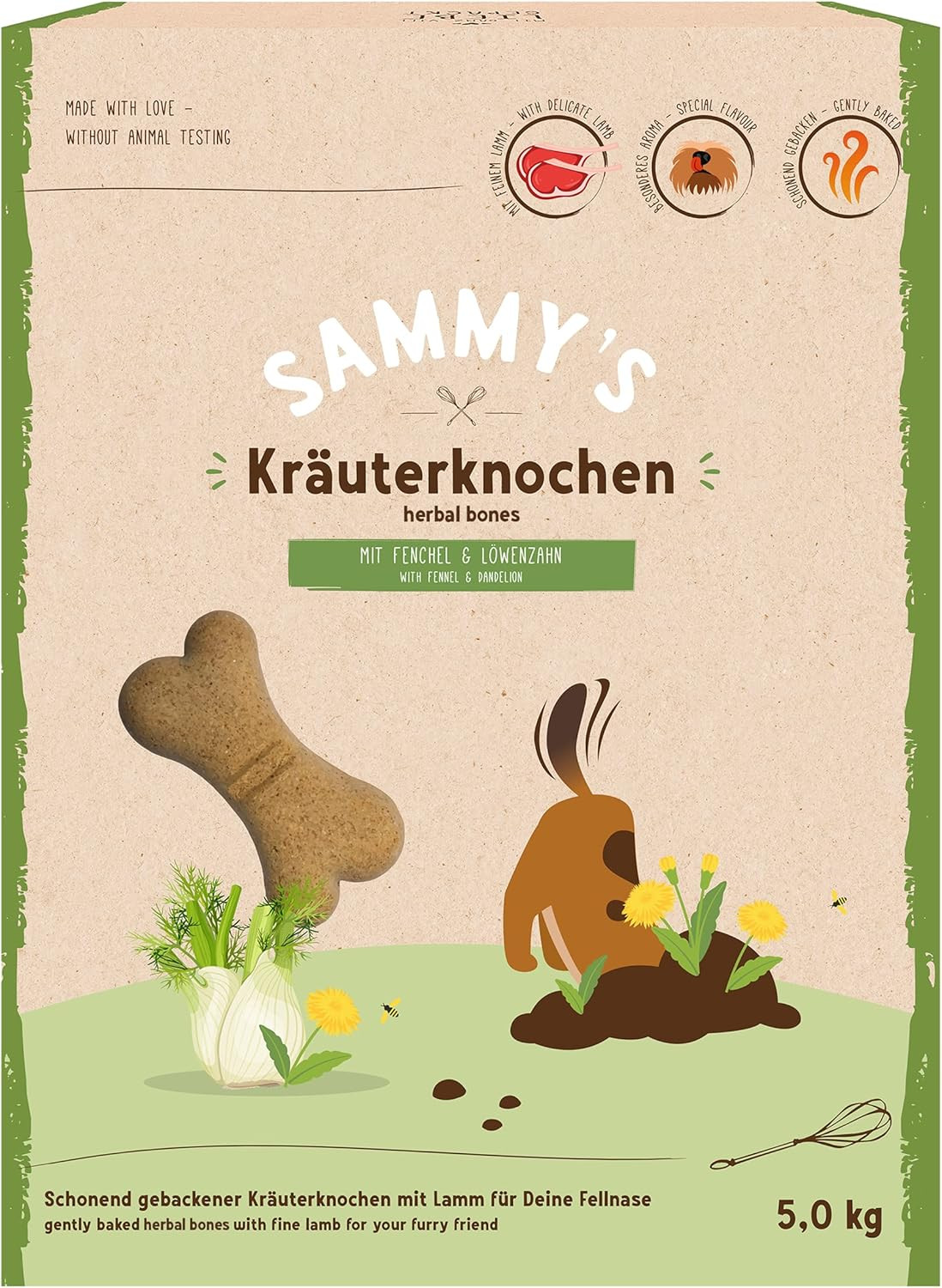 Sammy's Snack Cane Erbe Aromatiche: Biscotti al Forno con Agnello 5kg