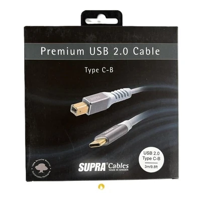 Supra Cables Premium USB 2.0 C-B USB Kabel USB C - USB B / Länge 3m - Bild 1 von 2