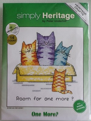 NEU, UNBENUTZT, HERITAGE, PETER UNDERHILL, KREUZSTICHPACKUNG. ''ROOM FOR ONE MORE''. 