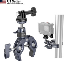 SMALLRIG Camera Mount Clamp, Gopro Motorcycle and Bike Metallic Grey