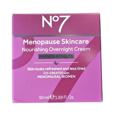 No7 Menopause Skincare Nourishing Overnight Cream 50 ml 1.69 oz