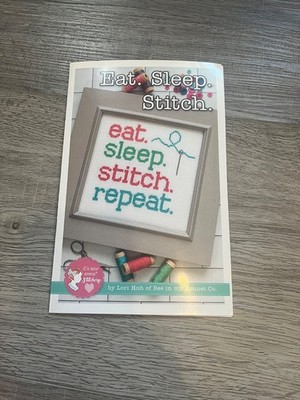 Its So Emma Stitchery Eat. Sleep. Stitch. Repeat. Cross Stitch Chart Pattern NEW