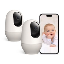 Nooie Baby Monitor with Camera 2 Pack, WiFi Baby Monitor Camera,360-degree 2K...