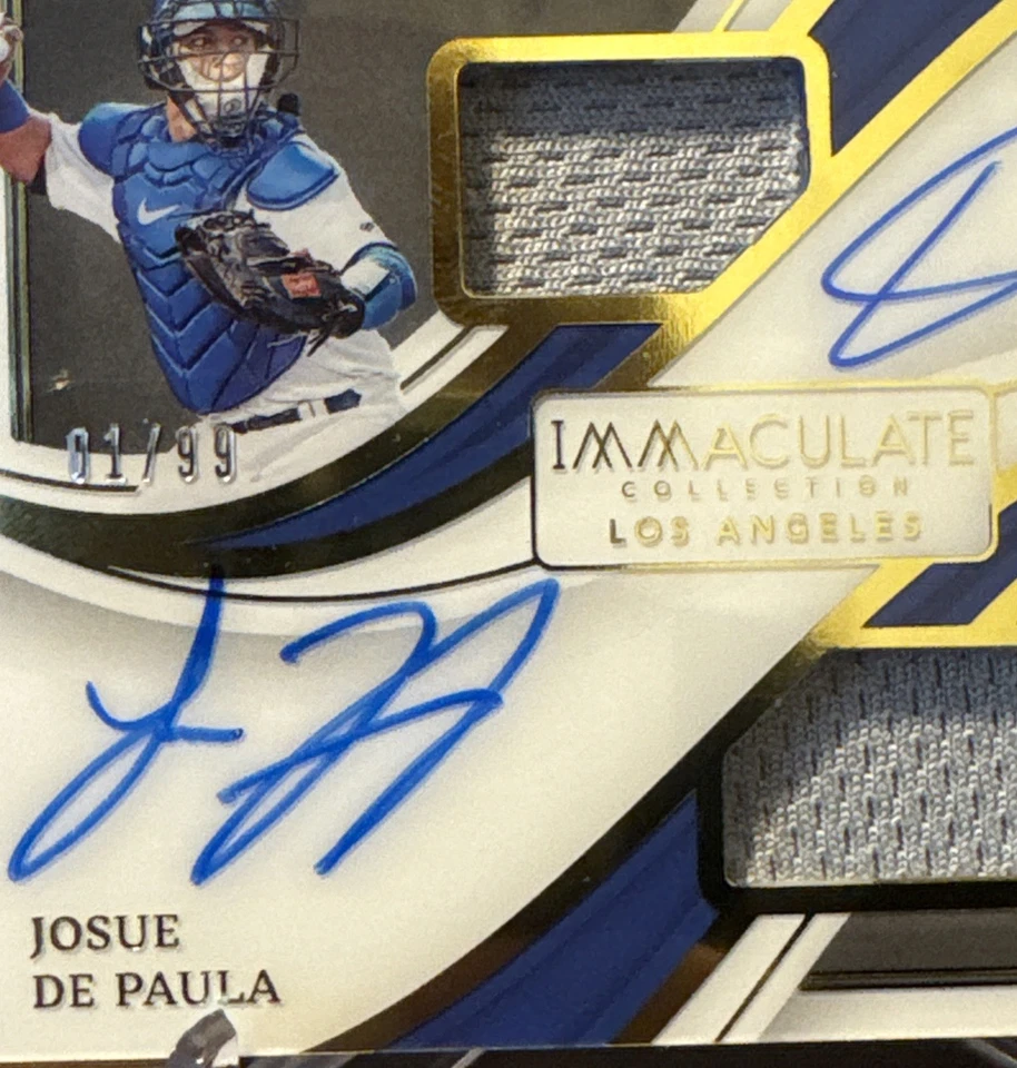 2023 Immaculate Dual Material Signatures /99 Diego Cartaya Josue De Paula Auto - Image 2 of 3