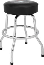 Fender Custom Shop Chevron Logo Barstool, Black/Chrome, 24"