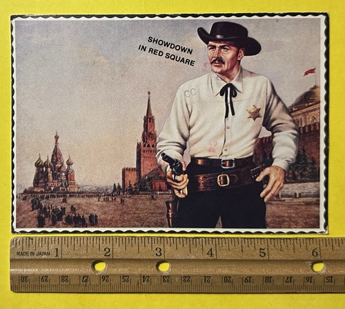 Postal 1985 Ronald Reagan en enfrentamiento con soviéticos / 'No 1 Colt v Kalashnikov' - Imagen 2 de 3