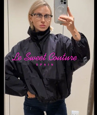 MASSIMO DUTTI WOMAN FW25 High neck bomber puff jacket BLACK 6734/726