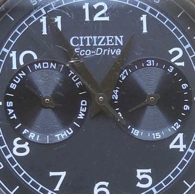 Citizen Eco-Drive 42mm Black Dial Gold Tone Day Date 8635-S079764