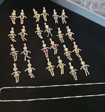 925 Sterling Silver Chain or Boys, Girl Birthstone Charms 12 Months