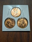 3 Uncirculated 1956-D Lincoln Wheat Pennies - FREE SHIPPING