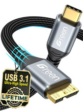 10 Gbps Micro B to USB C USB 3.0 Cable, 6FT USB C to Micro B, External Hard