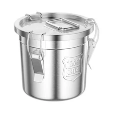304 Stainless Steel Airtight Canister, 1.6Gal /203oz/6L Airtight Food Storage...