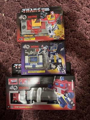 Transformers 40th Anniversary Optimus Prime Blaster Soundwave Walmart Exclusives