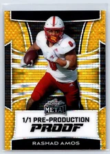 2025 Leaf Metal Football Proof Gold #1/1 Rashad Amos