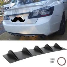 Rear Lower Bumper Diffuser Fin Spoiler Lip Wing Splitter For Honda Accord Sedan