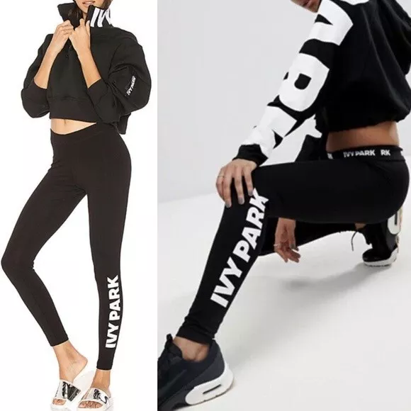 Ivy Park Logo Leggings In Black