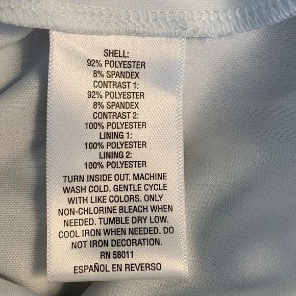 VETEMENTS Abito donna Thalia Sodi piccolo nero bianco e blu. Scollo Impero.