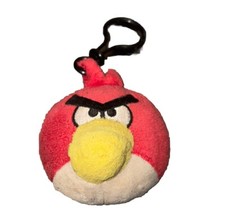 2010 Angry Birds 2 1/2" Red Bird Plush Backpack Clip Stuffed Animal Commonwealth