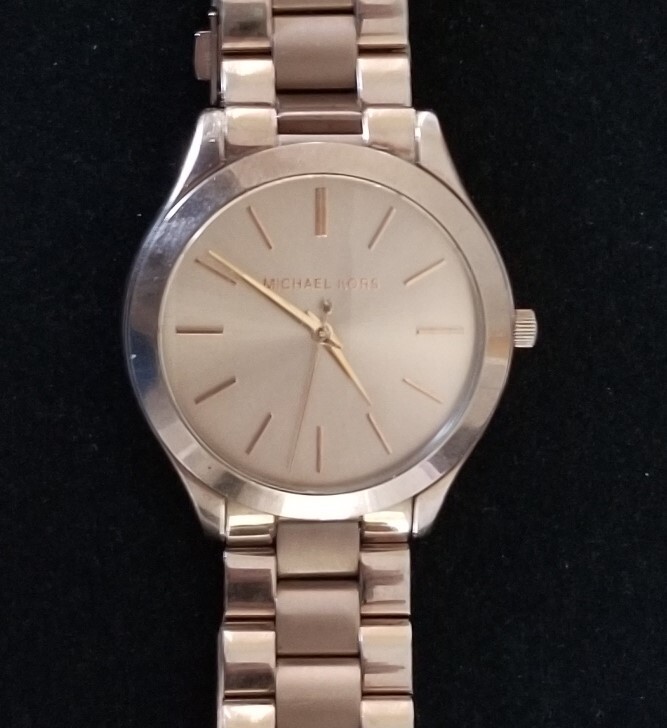 Michael Kors Copper Tone Watch MK3418 Link Band 6.25 Michael Kors Copper Tone Watch MK3418 Link Band 6.25