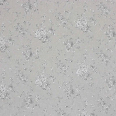 FOY & CO Zen Rose Colomba Grigio Tessuto Vintage Francese Floreale Cotone Lino Tende Cuscini