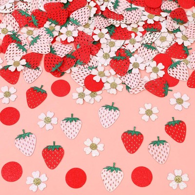 Erdbeer-Gänseblümchen-Konfetti – Süße Deko Für Baby-Shower & Geburtstag