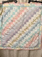 40x40 inch hand made baby patchwork quilt old style material so cute flanel one