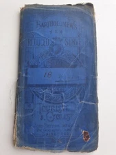 Bartholomew's cloth map BIRMINGHAM DISTRICT #18 REDUCED SURVEY TOURISTS CYCLISTS