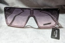 New York Sunglasses Translucent Grey Oversized Sunglasses