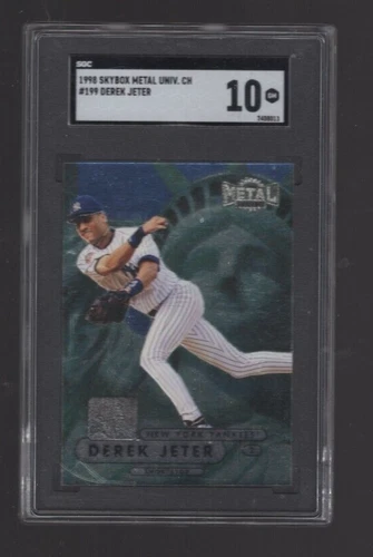 1998 SKYBOX METAL UNIVERSE FOIL #199 DEREK JETER YANKEES ICONIC SGC 10 GEM MINT