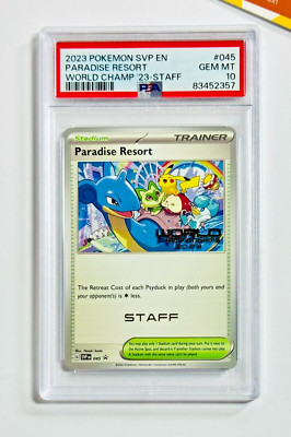 Pokemon PSA 10 Paradise Resort STAFF #045 World Championship 2023