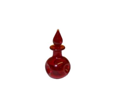 Dollhouse Blown Glass Red Perfume Bottle Ferenc Albert Artisan IGMA Miniature