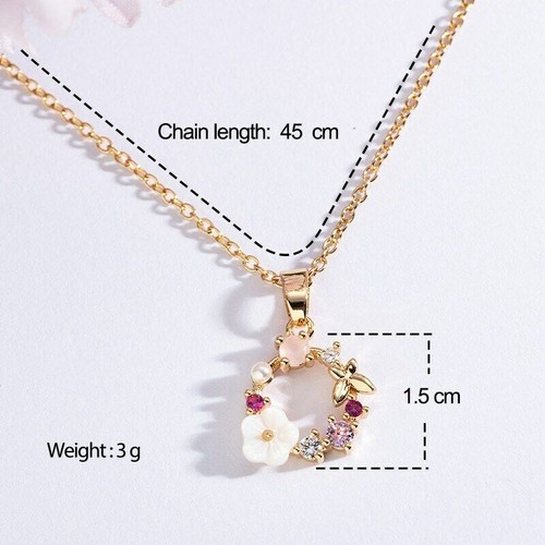 Creative Necklace Shell Pendant Garland Fashion Butterfly Flowers Pearl Necklace - Picture 4 of 15