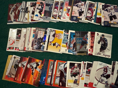 Huge Lot of Alex Tanguay Hockey Cards: 200-Count Box 75% Full!