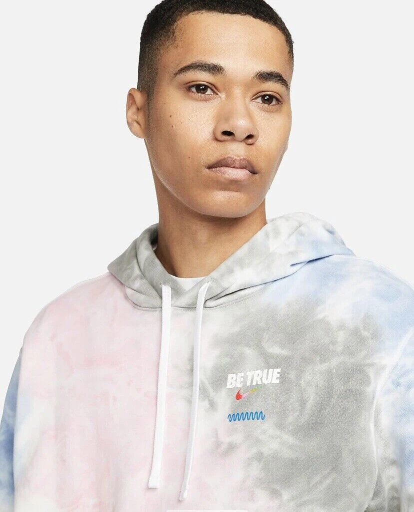 Nike Be True Hoodie Men s S Pullover Betrue Hooded Sweatshirt Multicolor Tie Dye