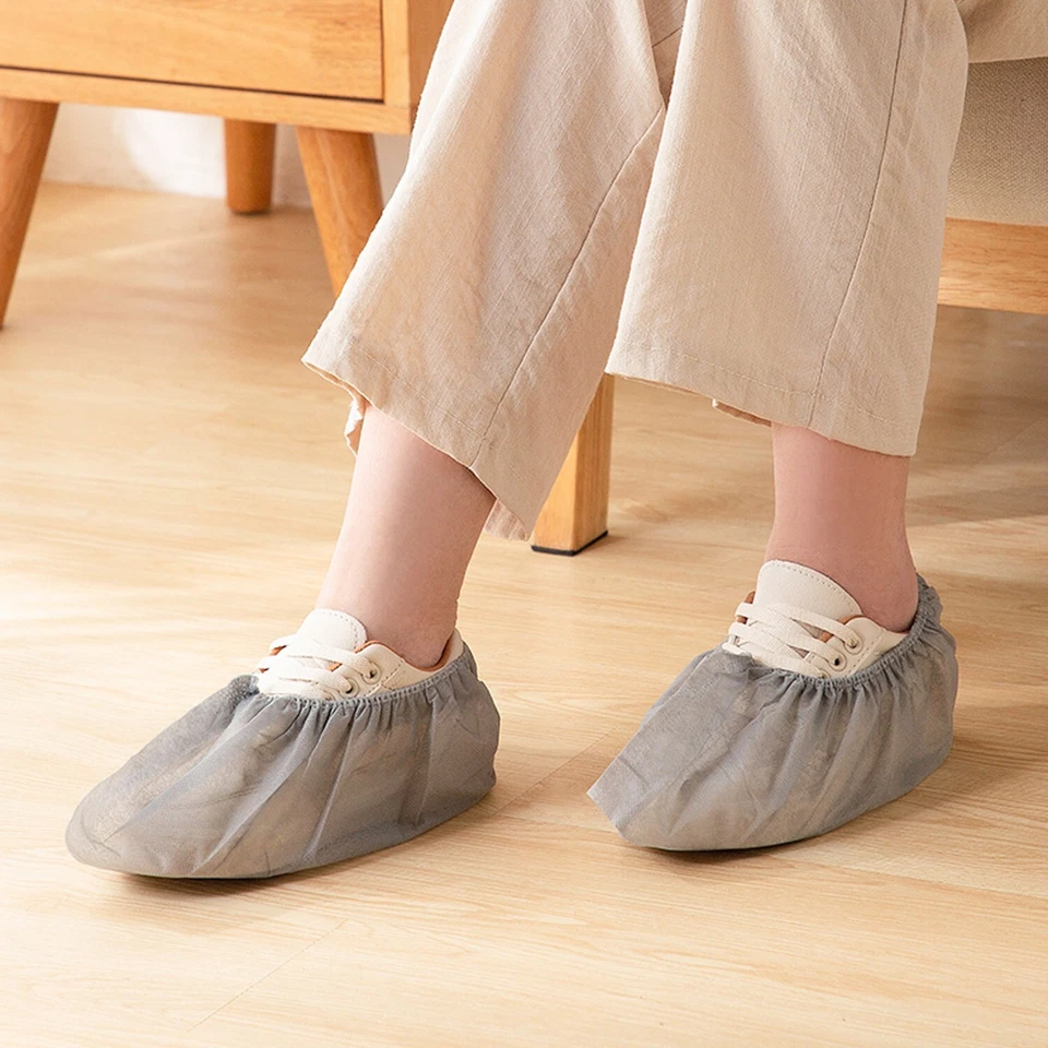 Disposable Shoe Covers 100PCS (50 Pair) Non-Slip Boot Shoes Protector Non-Woven - Image 3 of 4
