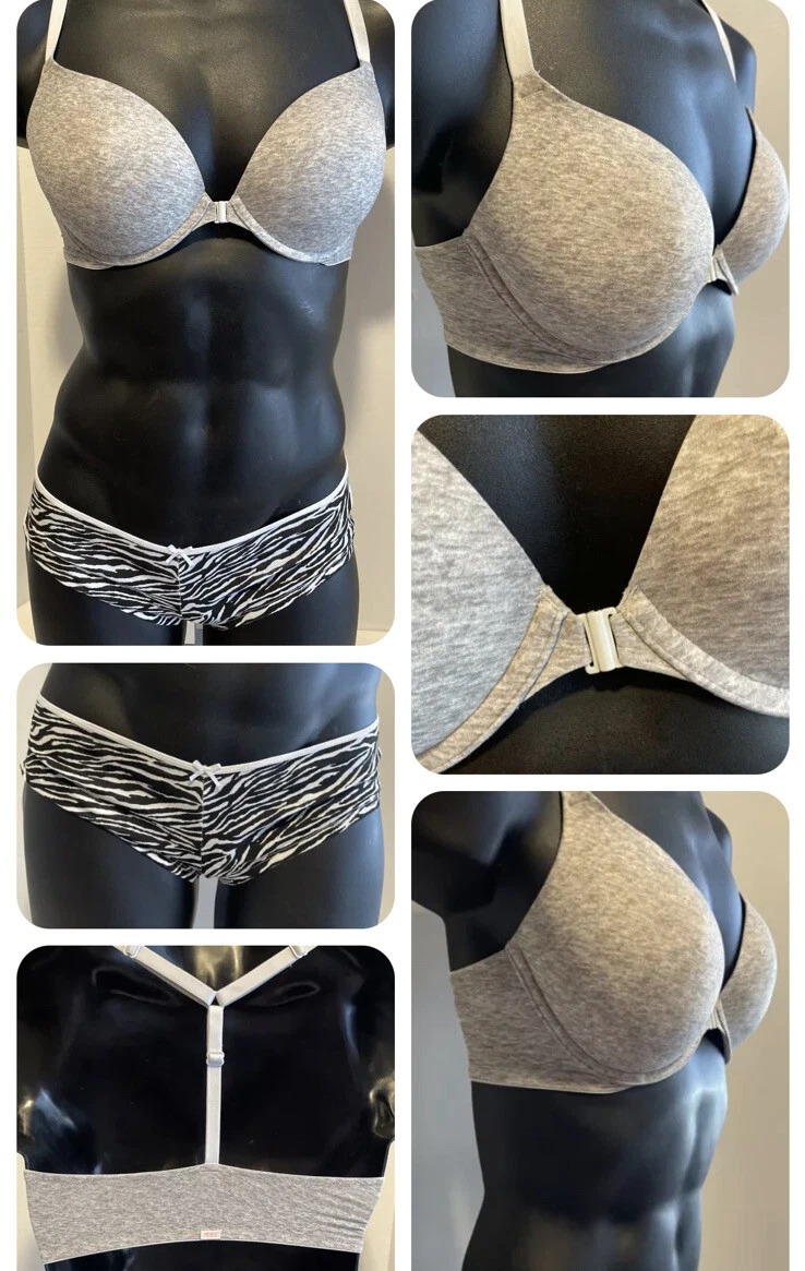 My SEXY Outfit Victoria Secret PINK Women s Gray Push Up Bra Size 32DD