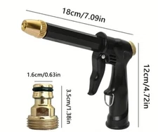 📫High Pressure Water Spray Gun Metal Brass Nozzle Car Garden . Lot#4