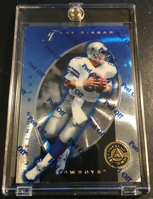 1997 PINNACLE CERTIFIED PLATINUM BLUE TROY AIKMAN /2499 W/COATING (443)