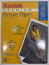 Kodak / Premium 8.5  x 11  Picture Paper for Ink Jet Prints / 15 Sheets