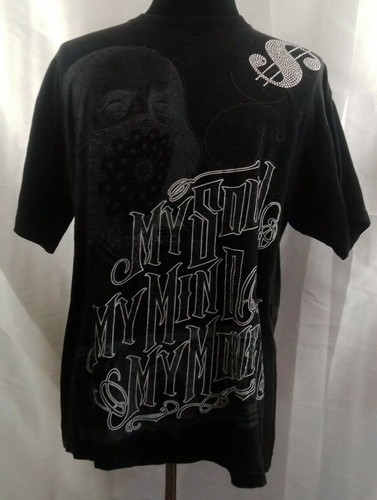 My soul my mind my money t-shirt cotton XL black j