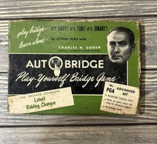 Vintage Auto Bridge Play Yourself Bridge Game Advanced Set